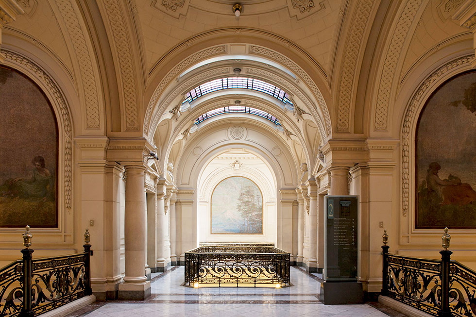 South side of the Library’s second floor.