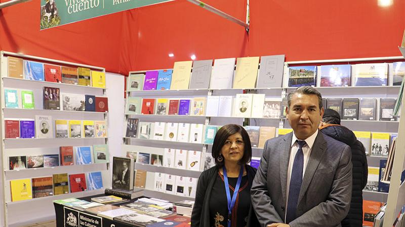 Stand del Servicio Nacional del Patrimonio Cultural en FILSA 2018.