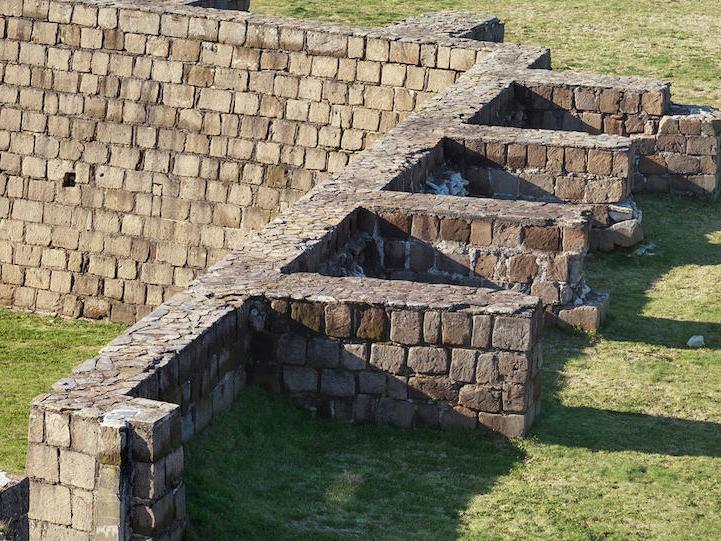 Inner walls of the southern bulwark