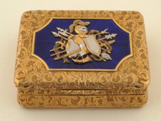 Caja de oro europea, siglo XIX.